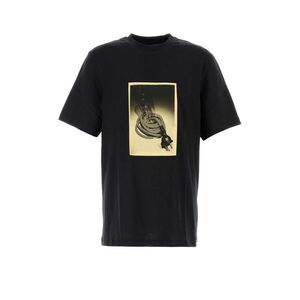 Oamc Men Black Cotton T-Shirt